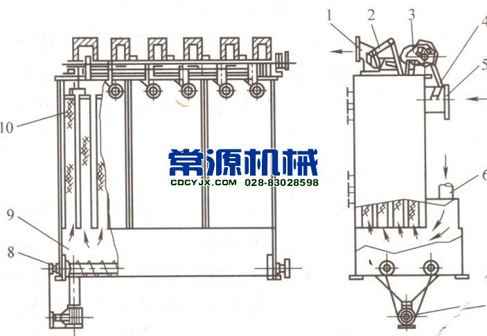 顶部振打袋式除尘器